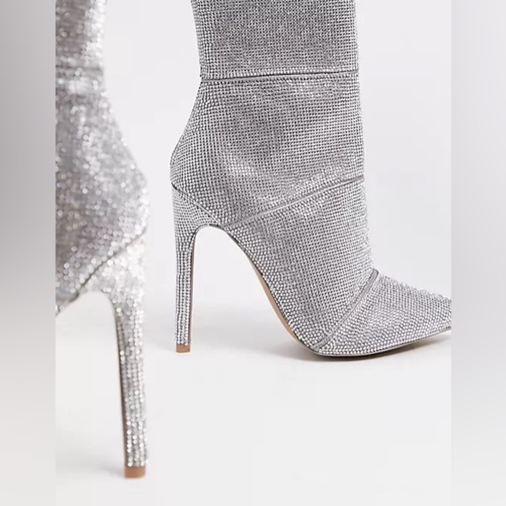 Winona Stiletto Rhinestone Ankle Boots - Picture 3 of 11